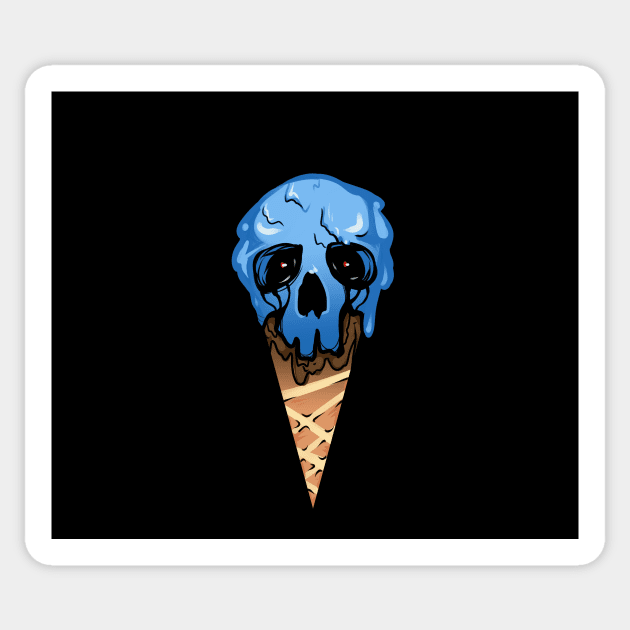 Blue skull Sticker by daghlashassan